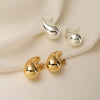 Chunky Hoop Tear Drop Golden Earrings or Necklace