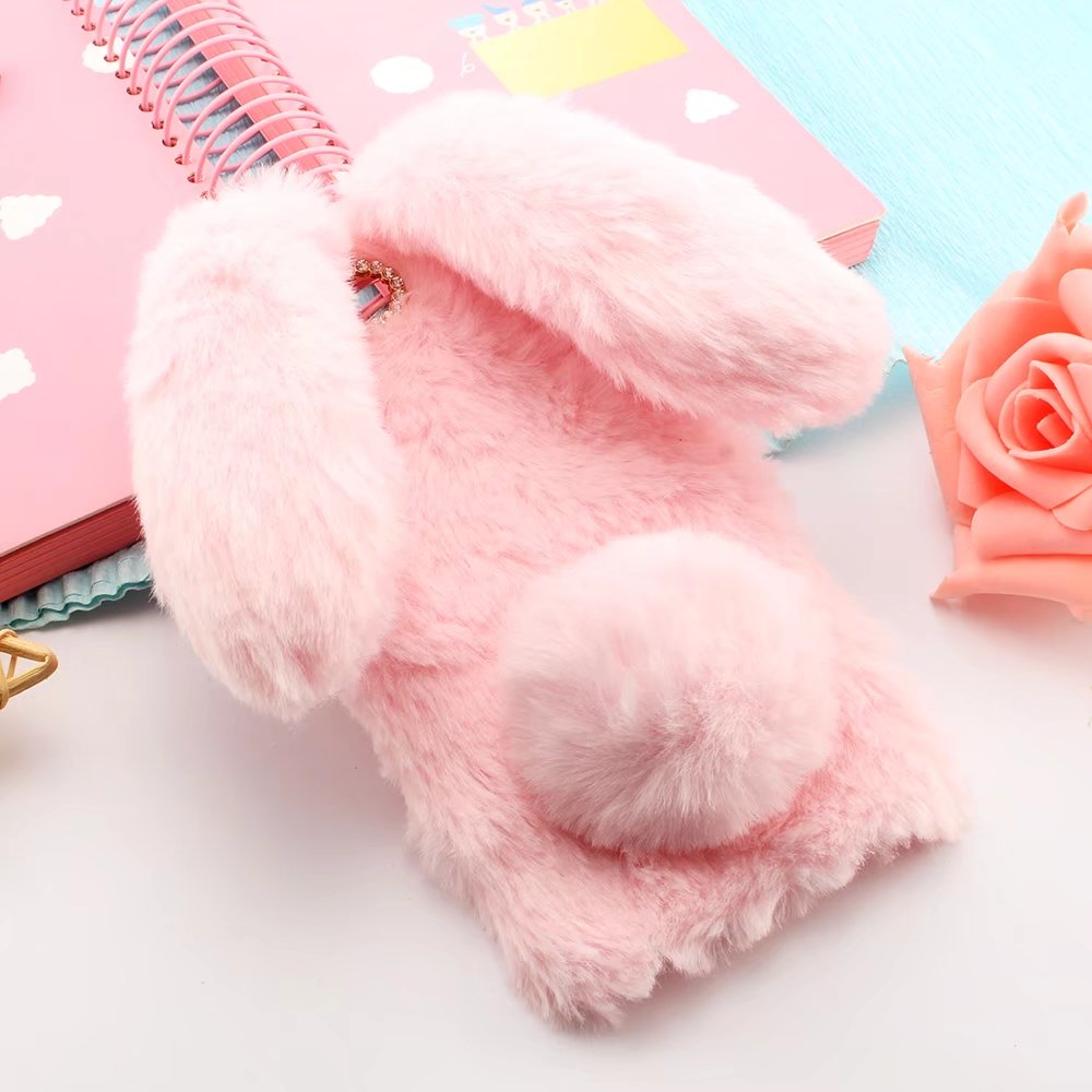 Cute Rabbit Fur Plush Bunny iPhone Case