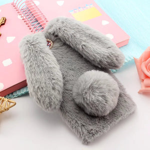 Cute Rabbit Fur Plush Bunny iPhone Case