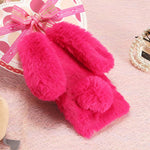 Cute Rabbit Fur Plush Bunny iPhone Case
