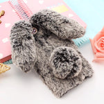 Cute Rabbit Fur Plush Bunny iPhone Case