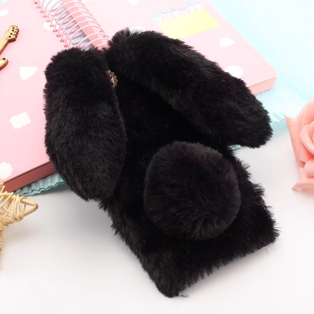 Cute Rabbit Fur Plush Bunny iPhone Case