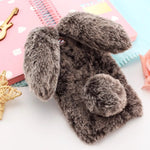 Cute Rabbit Fur Plush Bunny iPhone Case
