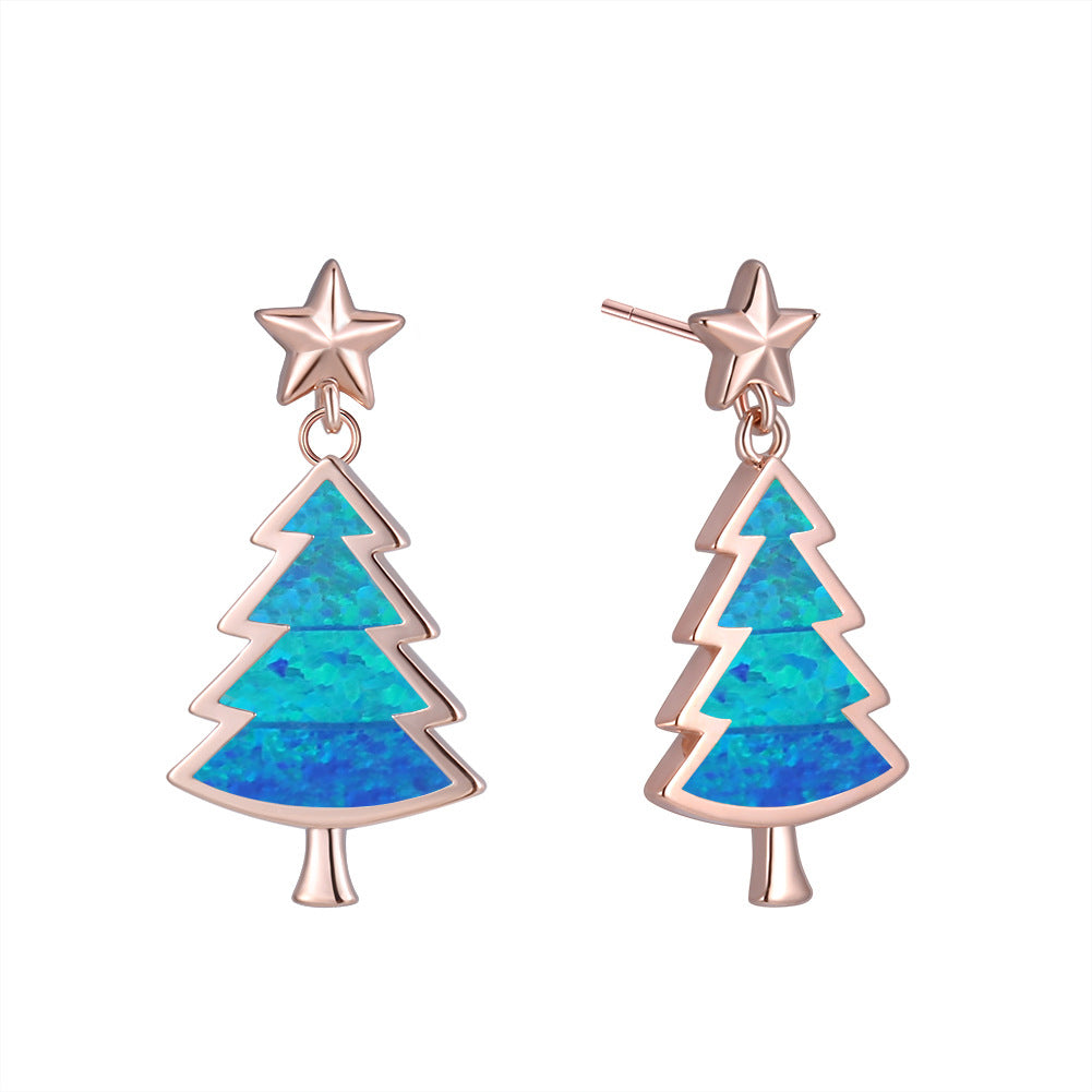 Christmas Tree Opal   Earrings