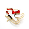 Golden Skate Brooch