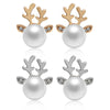 Christmas Pearl Antlers Earrings