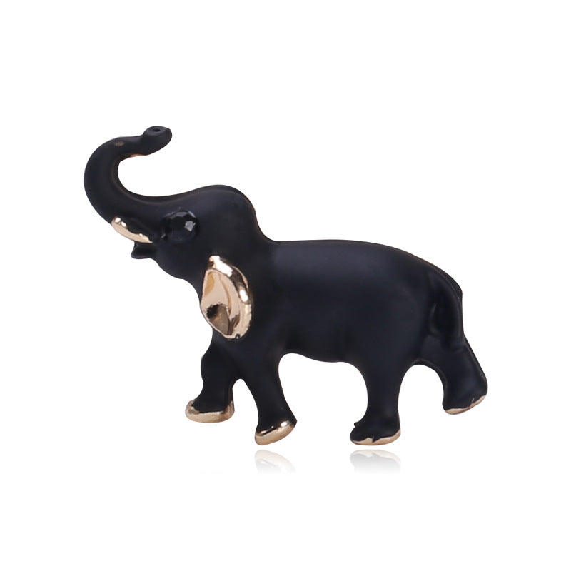 Black Elephant Brooch