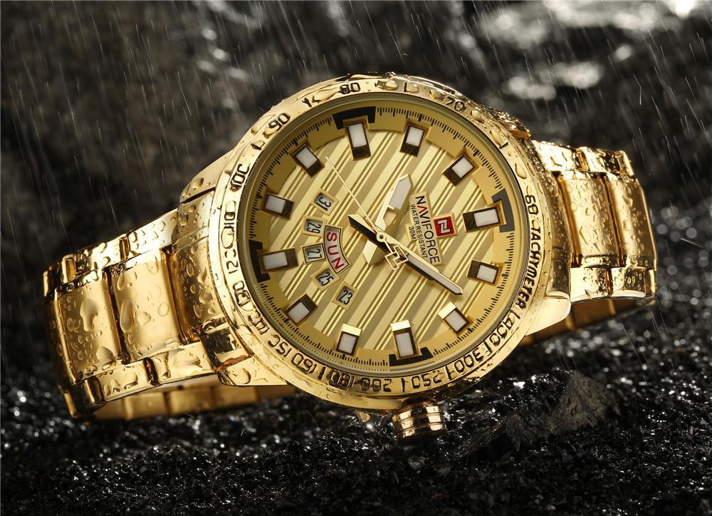 Naviforce golden outlet watch