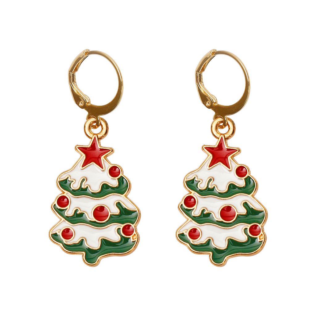 Tree Earrings For Christmas