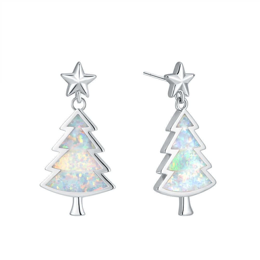 Christmas Tree Opal   Earrings