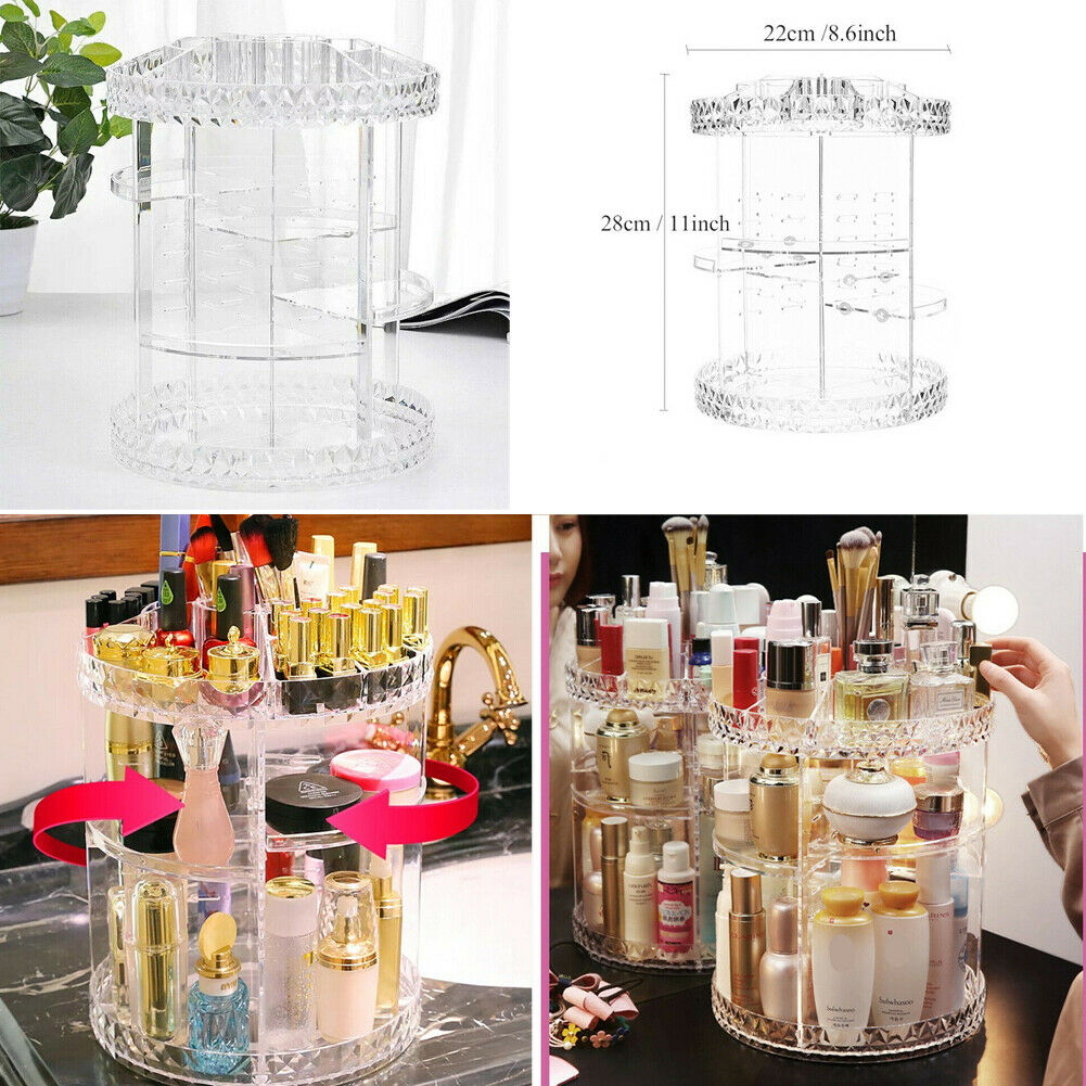 Rotating Crystal Cosmetic Storage Box