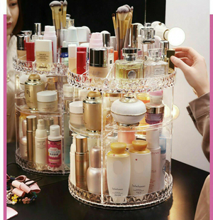 Rotating Crystal Cosmetic Storage Box