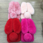 Cute Rabbit Fur Plush Bunny iPhone Case