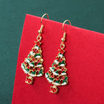 Asymmetric Christmas Tree Snowflake Earrings