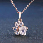 Natural Pink Paw Rose Quartz Collection Necklace