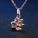 Natural Pink Paw Rose Quartz Collection Necklace
