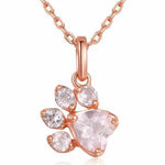 Natural Pink Paw Rose Quartz Collection Necklace