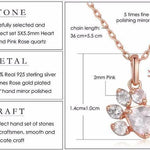 Natural Pink Paw Rose Quartz Collection Necklace