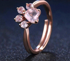 Paw Prime Rose Quartz Ring