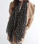 Leopard Print Chiffon Scarf