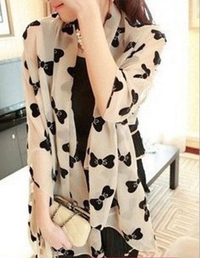 Leopard Print Chiffon Scarf