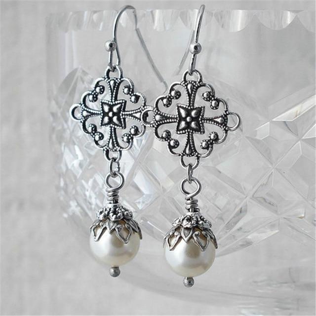 Elegant Flower  Dangle Earrings