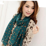 Leopard Print Chiffon Scarf