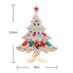 Rhinestone Christmas Tree Brooch