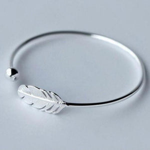 925 Silver Feather Bracelet