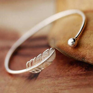 925 Silver Feather Bracelet