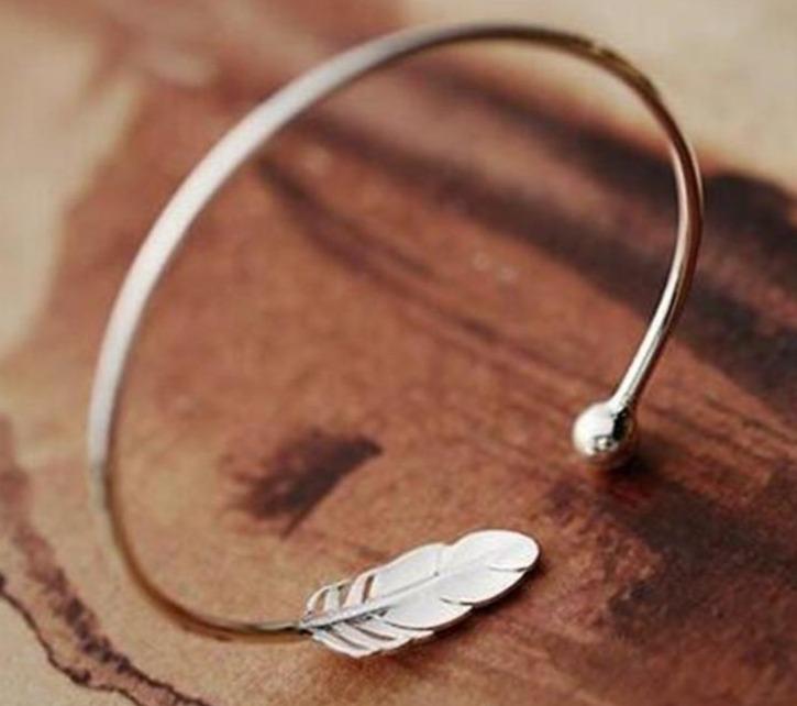 925 Silver Feather Bracelet