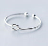 925 Sterling Silver Heart-shaped  Knot  Bracelet