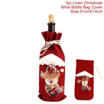 Santa Claus Wine Bottle Cover Christmas Bottle Decorations