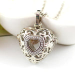 Heart Filigree Hollow Cage Locket Pendant For Ashes or Hair