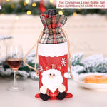 Santa Claus Wine Bottle Cover Christmas Bottle Decorations