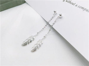 925 Silver Feather Earrings