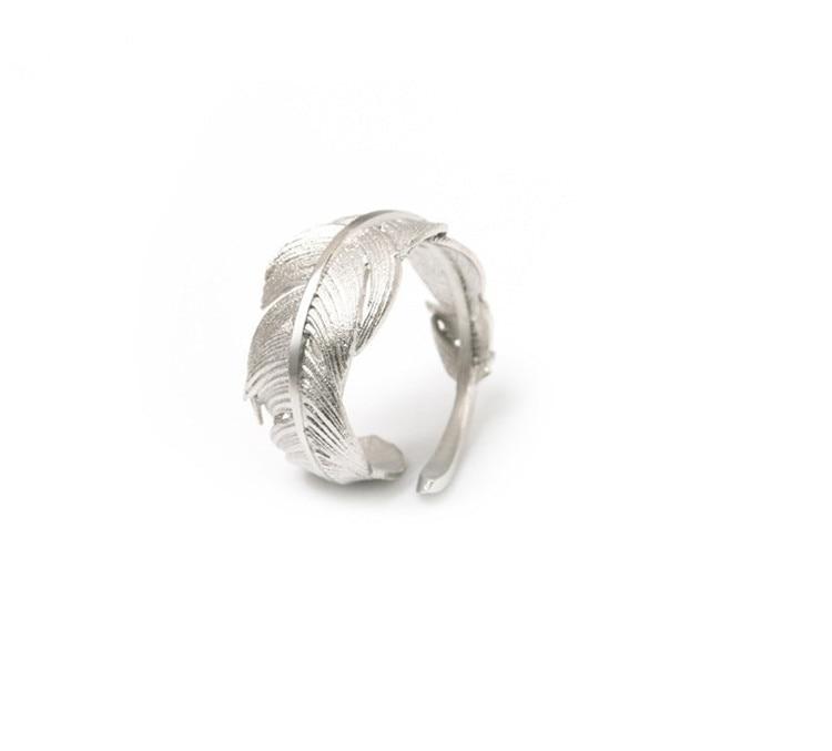 925 Sterling Silver Feather Ring