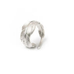 925 Sterling Silver Feather Ring