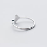 925 Sterling Silver Whale Tail Ring