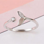 925 Sterling Silver Whale Tail Ring