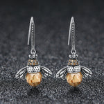 925 Sterling Silver Honey Bee Earrings