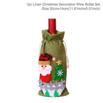 Santa Claus Wine Bottle Cover Christmas Bottle Decorations