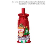 Santa Claus Wine Bottle Cover Christmas Bottle Decorations