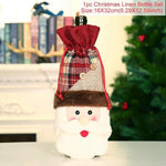 Santa Claus Wine Bottle Cover Christmas Bottle Decorations