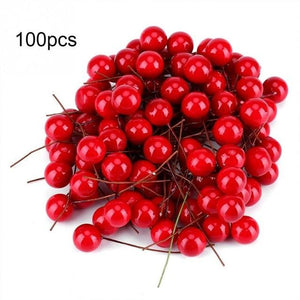 Artificial Red Holly Berry Christmas Decoration