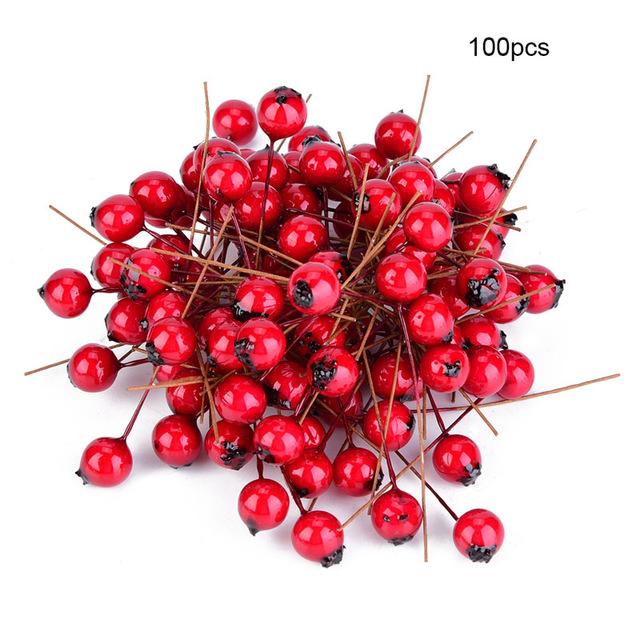 Artificial Red Holly Berry Christmas Decoration