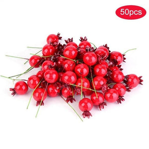 Artificial Red Holly Berry Christmas Decoration