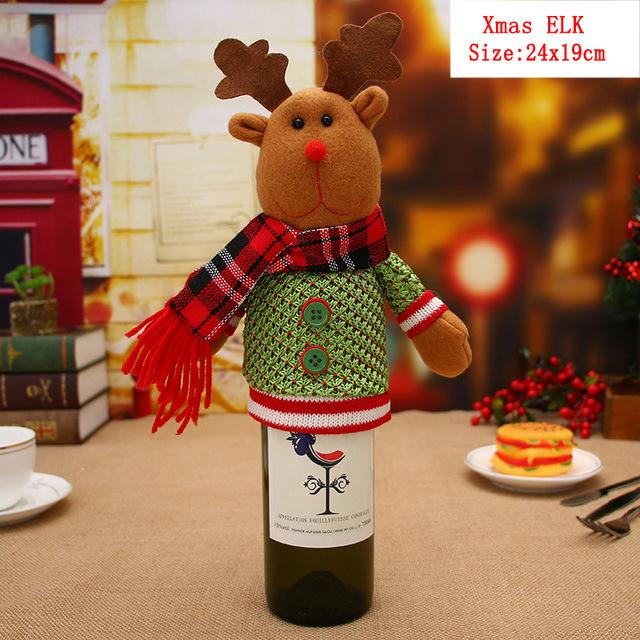 Wine Bottle Cover For Christmas