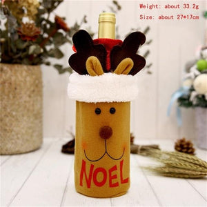 Wine Bottle Cover For Christmas