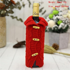 Wine Bottle Cover For Christmas